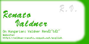 renato valdner business card